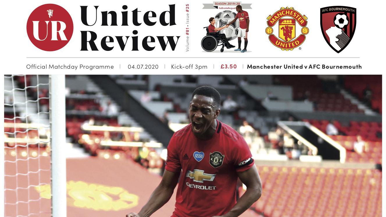 Order Man Utd match programme for 2019/20 Premier League home game